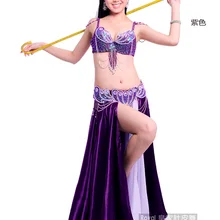 Костюм для танца живота женский комплект костюм для танца живота одежда для танца живота костюм: бюстгальтер и пояс и юбка-Estella