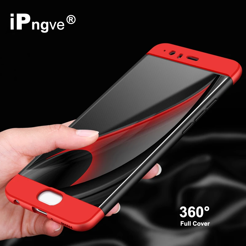 

ipngve 3 In 1 360 Full Cover Case For Huawei P10 Hard Plastic Anti-knock Matte Phone Bags Fundas Coque For Huawei P10 Plus