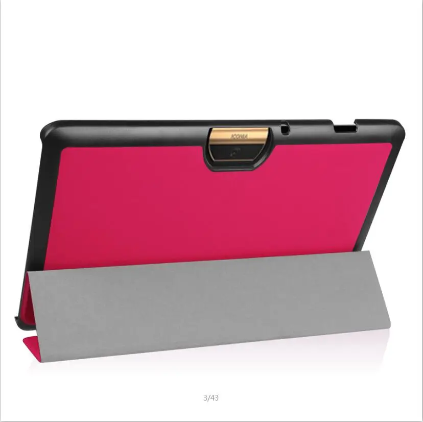 Высококачественный смарт-чехол из полиуретановой кожи для acer Iconia Tab 10 A3-A40 A3 A40/B3 A30 10,1 дюймов чехол для планшета+ защита экрана+ ручка - Цвет: rose red