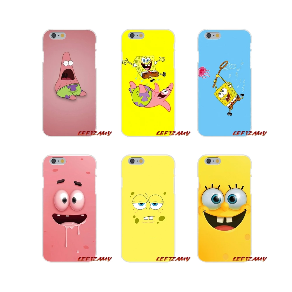 

Cute Cartoon Patrick Star Squidward Spongebob For Samsung Galaxy S3 S4 S5 MINI S6 S7 edge S8 S9 Plus Note 2 3 4 5 8 Phone Covers