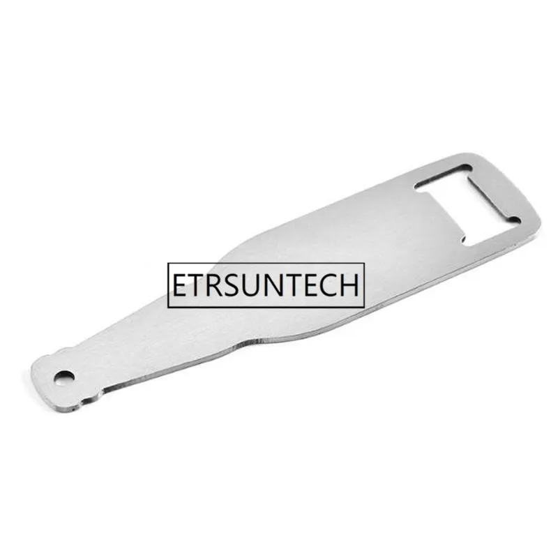 

200pcs Creative Bottle Shape Beer Opener Stainless Steel Flat Speed Blade Bottle Cap Opener Remover Bar Tool