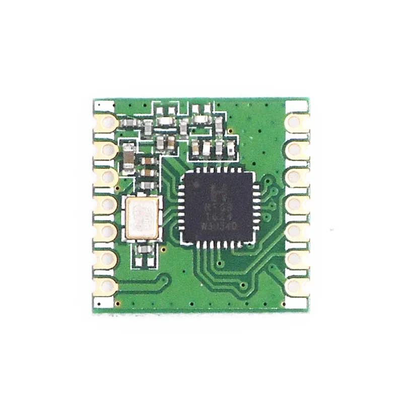 

RFM69C RFM69CW 433Mhz 868Mhz 915Mhz SX1231 GFSK wireless transceiver module SX1231 13DBM 433/868/915M SPI 16*16mm 600m