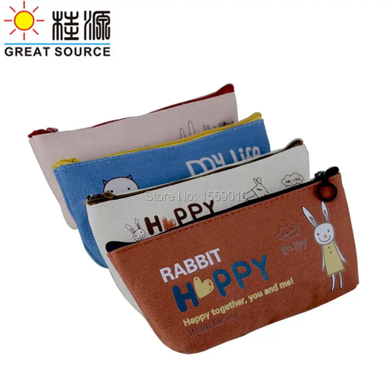 

canvas pen bag with ziplock Lovely design