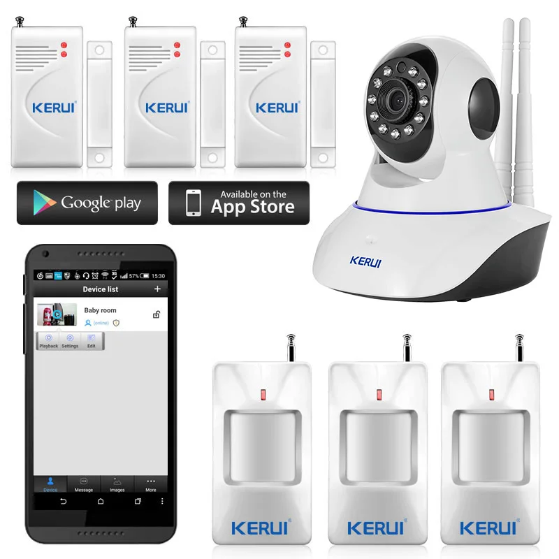 Buy Wifi wireless IP Camera Alarm System Home Security