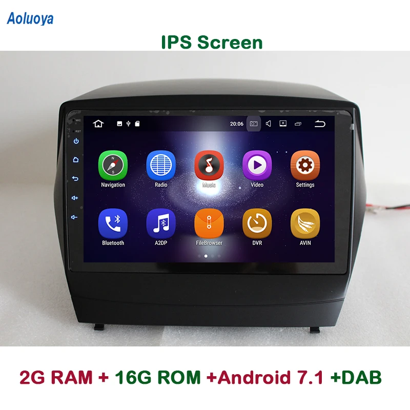 

Aoluoya 9" IPS 2GB RAM Android 7.1 CAR DVD GPS Player For Hyundai IX35 IX 35 2009-2015 Radio GPS Navigation multimedia head unit