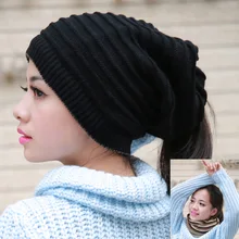 Однотонные дизайнерские зимние шапки Skullies для женщин мужские шапки Мужские Теплые Мешковатые вязаные вязаная зимняя шапка s двойная боковая шапка