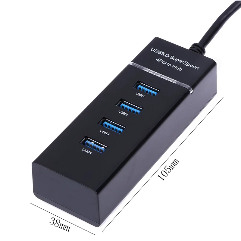 High Quality 5Gbps 4 Ports USB 3.0 HUB Splitter Adapter High Speed For PC Computer Laptop Notebook Peripherals Accessories