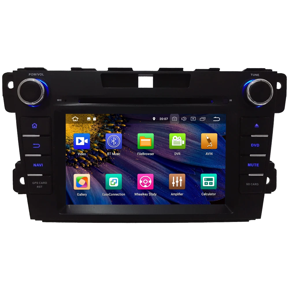 Top KLYDE 4GB RAM 32GB ROM 7" Android 8.0 7.1 Octa Core PX5 4G WIFI DAB Car DVD Multimedia Player Radio GPS For Mazda CX-7 2007-2015 1