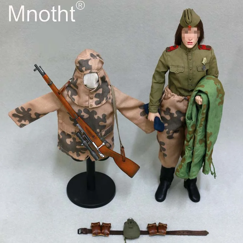 

AL100020 1/6 Female Clothes Accessories WWII Woman Soviet Sniper Solider Clothes Set for 12" Action Figure Doll m3n toys