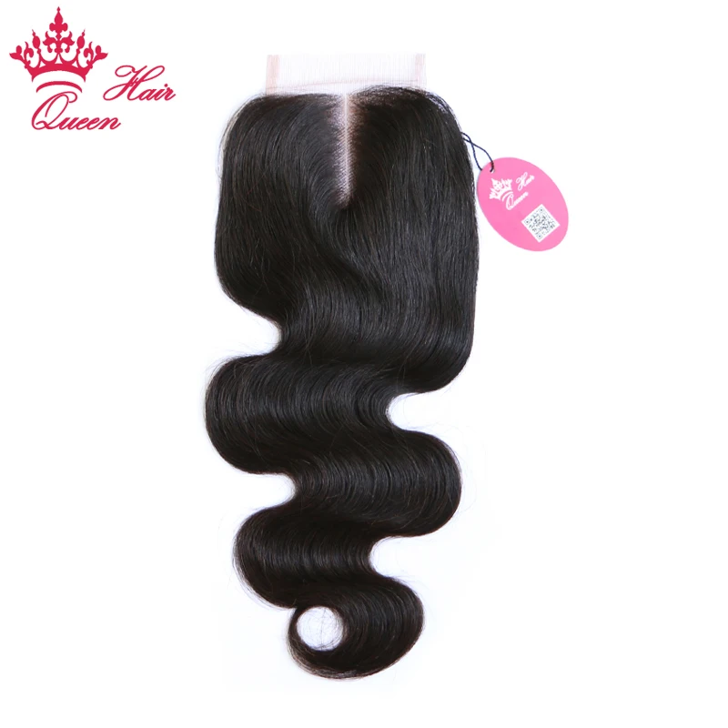 Queen Hair Products Swiss Lace Closure Brazilian Virgin Hair Middle Part Body Wave 130% density Free Shipping body-wave : image Queen Hair Products Swiss Lace Closure Brazilian Virgin Hair Middle Part Body Wave 130% density Free Shipping body-wave