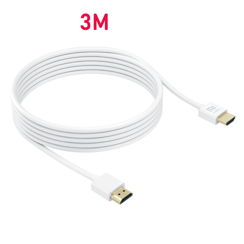 Xiaomi HDMI кабель HDMI в HDMI 3 М 1,5 м 4 к HD кабель Поддержка 3D 24 К позолоченный штекер 18 Гбит/с для Xiaomi tv проектор ТВ коробка