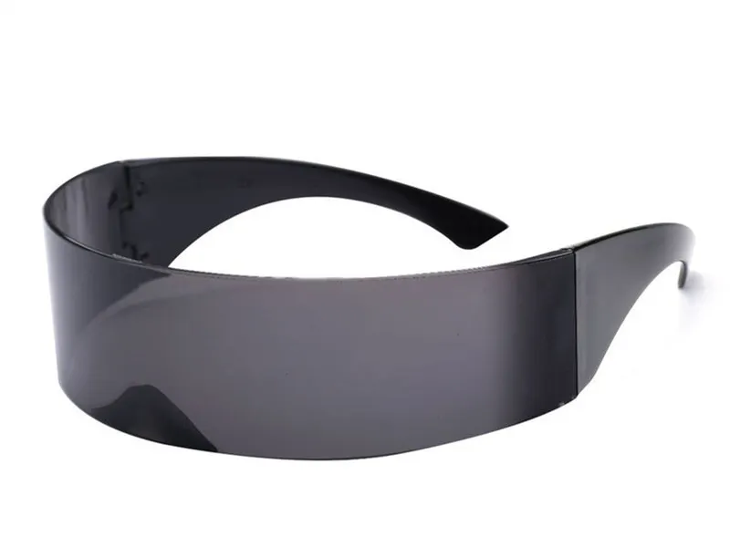 Oulylan, мужские солнцезащитные очки, женские, лента для волос, цельные, черные, серебристые оттенки, плоский верх, новинка, вечерние, забавные, необычные очки