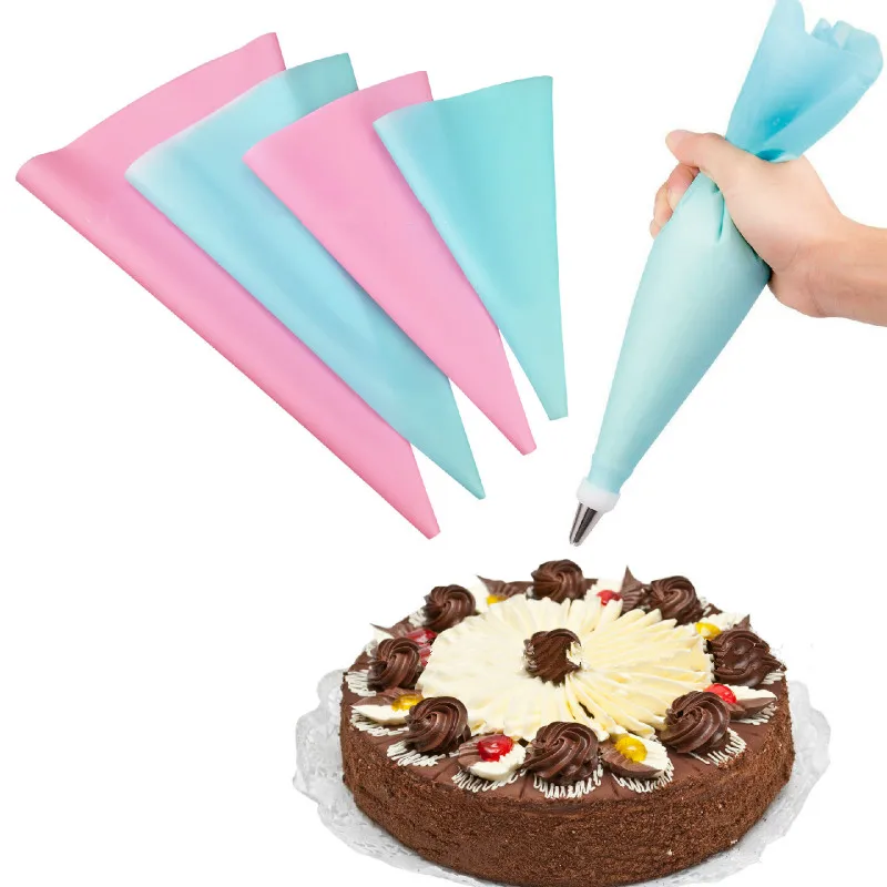 Buy 1pc Silicone Reusable Icing Piping Bag Pastry Bag Cake Cream DIY Decor Tool