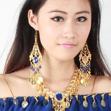 Аксессуары для танца живота красный драгоценный камень серьги 2 шт женский танец живота реквизит