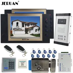 JERUAN квартира 8 ''видео домофон запись Интерком Системы комплект 700TVL Камера RFID Доступа Управление 2 удаленного Управление для 2 дом