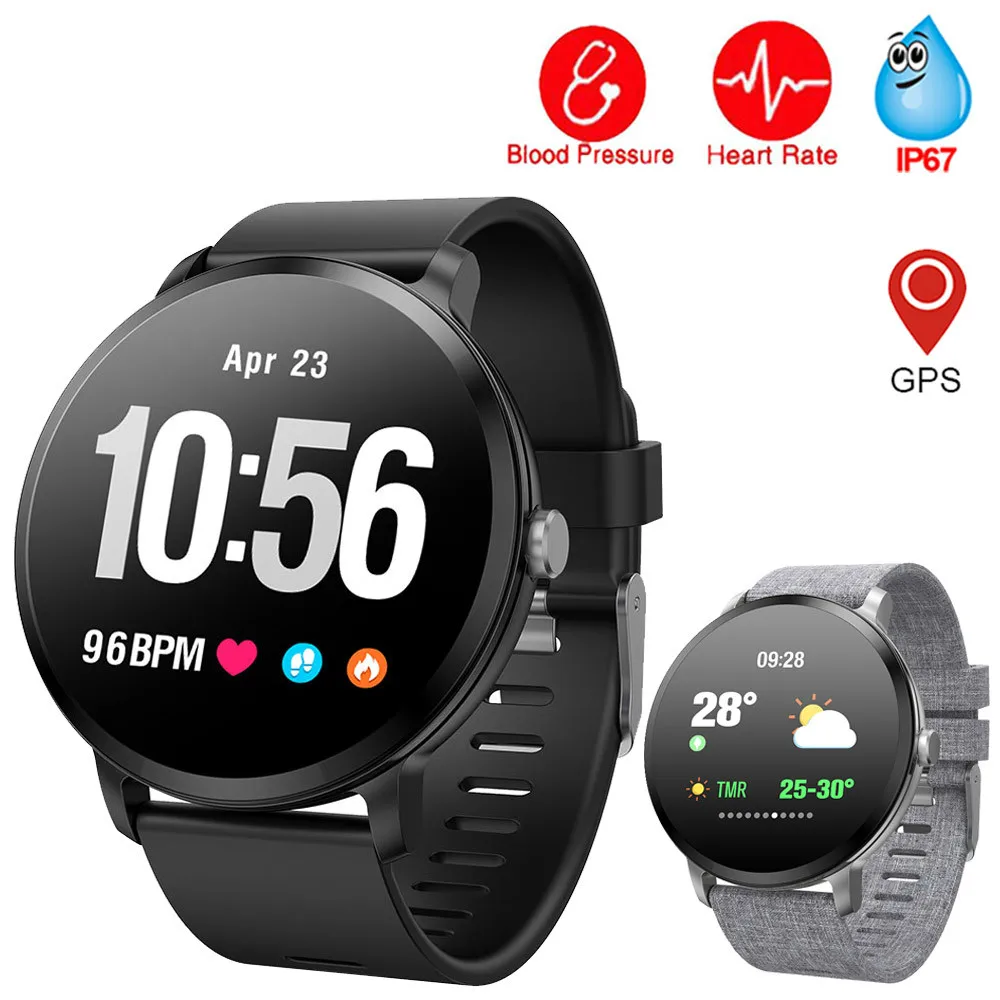 

Smart Watch Blood Pressure V11 1.33 Inch Color Screen Smart Band Waterproof GPS Fitness Tracker Heart Rate Monitor Smartwatch