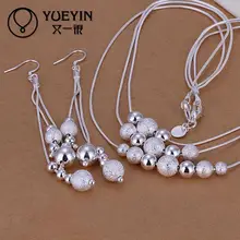 Модные с серебряным покрытием украшения Набор для Для женщин Свадебные украшения комплекты Дешевые индивидуальность