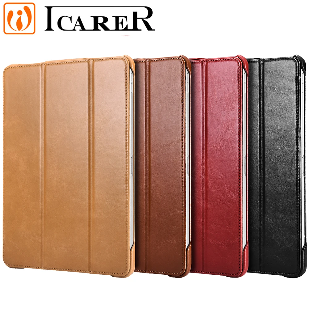 

For iPad Pro 12.9 inch 2018 Case Business Genuine Leather Tri-Fold Magnetic Smart Tablet Cover For iPad 12.9" Flip Cases Funda