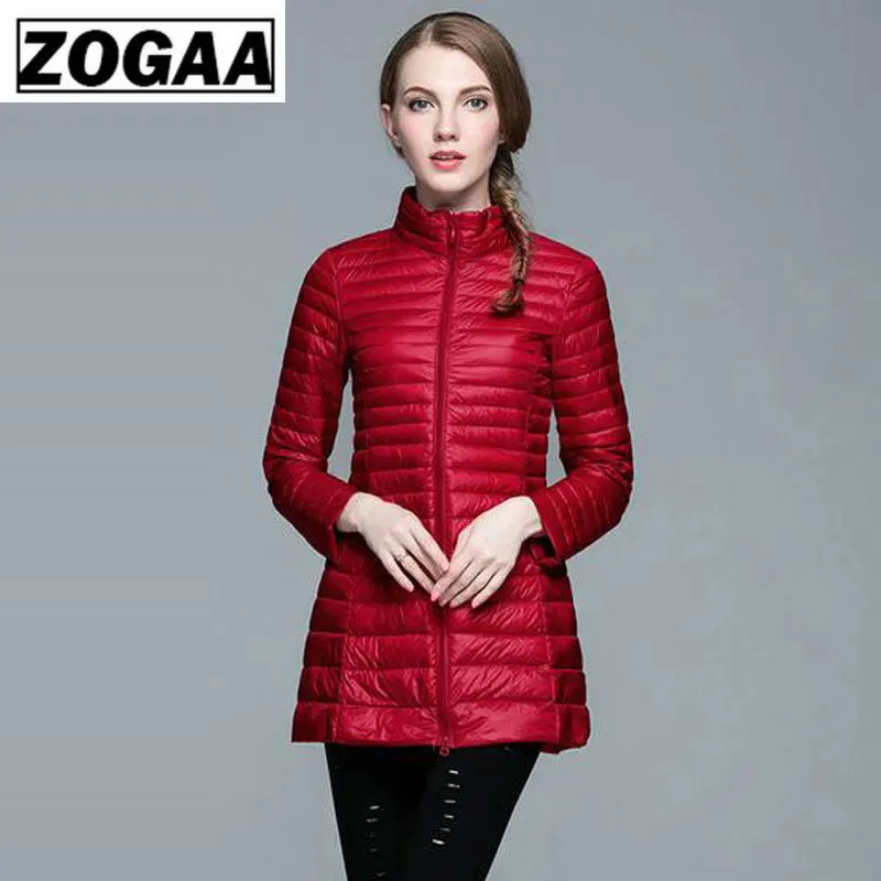 

ZOGAA Plus Size 4XL 8 Colors Women Casual Ultralight Down Jacket with 90% Down 10% Feather Casual Women Winter Long Coat Jacket