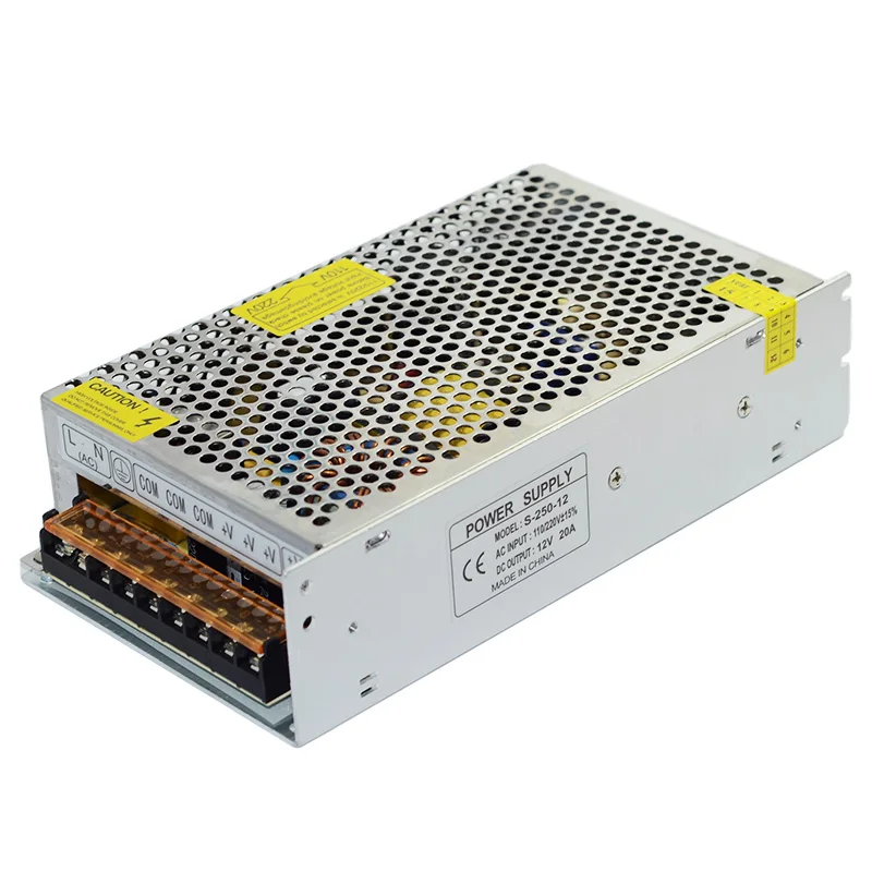 

12V20A switching power supply 250W monitoring camera centralized power supply LED regulated DC voltage transformer S-250-12