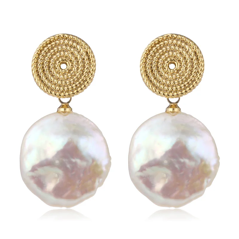 

HONGYE Long Water Drop Earrings for women Gold Alloy Pearl Simple Design Pendant Dangling Earrings Fashion 2019
