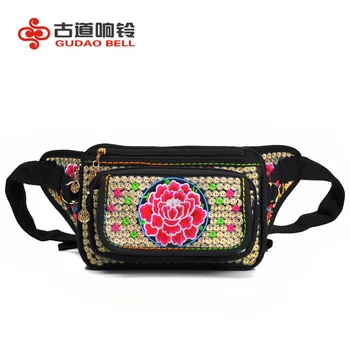 

Women Retro embroidery Waist Packs Hip Pack Waist Bag Military money bum bag waist pouch for women men thigh bag travel casual