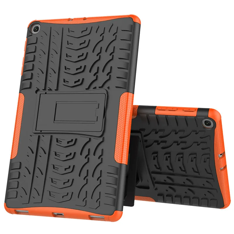 Гибридный Жесткий ПК+ мягкий ТПУ задняя крышка для samsung Galaxy Tab A 10,1 SM-T510 T515 защитный чехол для планшета - Цвет: Orange