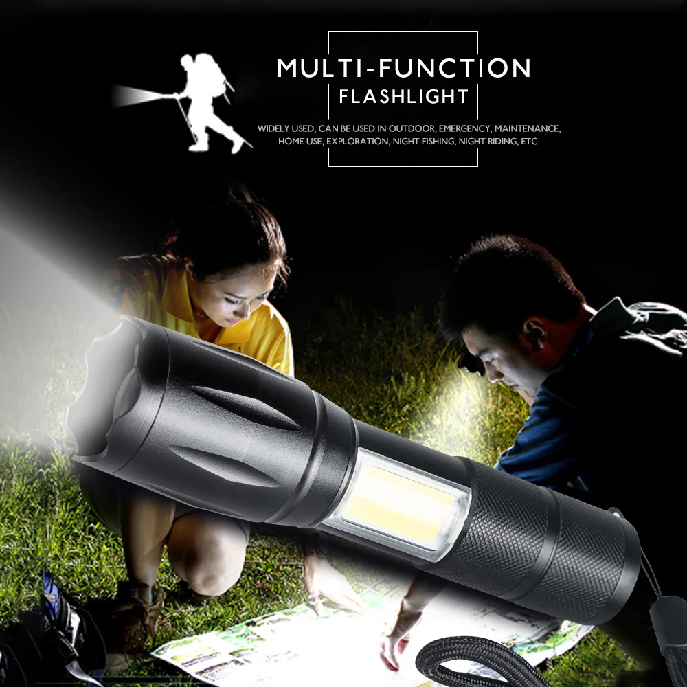 18650 Battery 4 Modes LED Flashlight Linterna Torch High Lumens Waterproof Multifunctional Outdoor Camping Night Lighting (15)