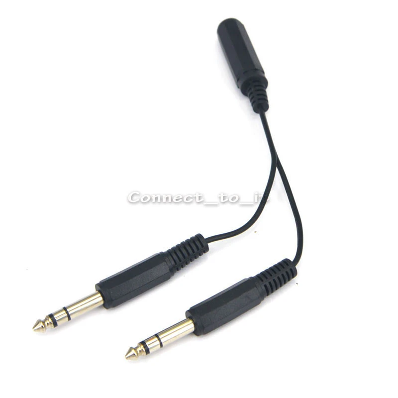 hembra a doble macho de 100mm, 0,6 pies, 6,5mm, Audio estéreo, Cable adaptador divisor, envío por DHL, 6,5 piezas|adapter sound|cable mini jack male malecable platform AliExpress
