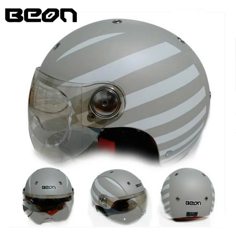

2018 Summer New Eu ECE attestation Netherlands Band BEON Half Face Motorcycle Helmet motorbike helmets made of ABS PC Lens Visor