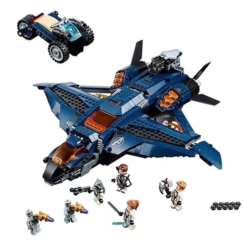 

2019 Marvel Avengers Super Heroes Thor Avengers Ultimate Quinjet Figures Building Blocks Bricks Gift Toys Compatible With Lego