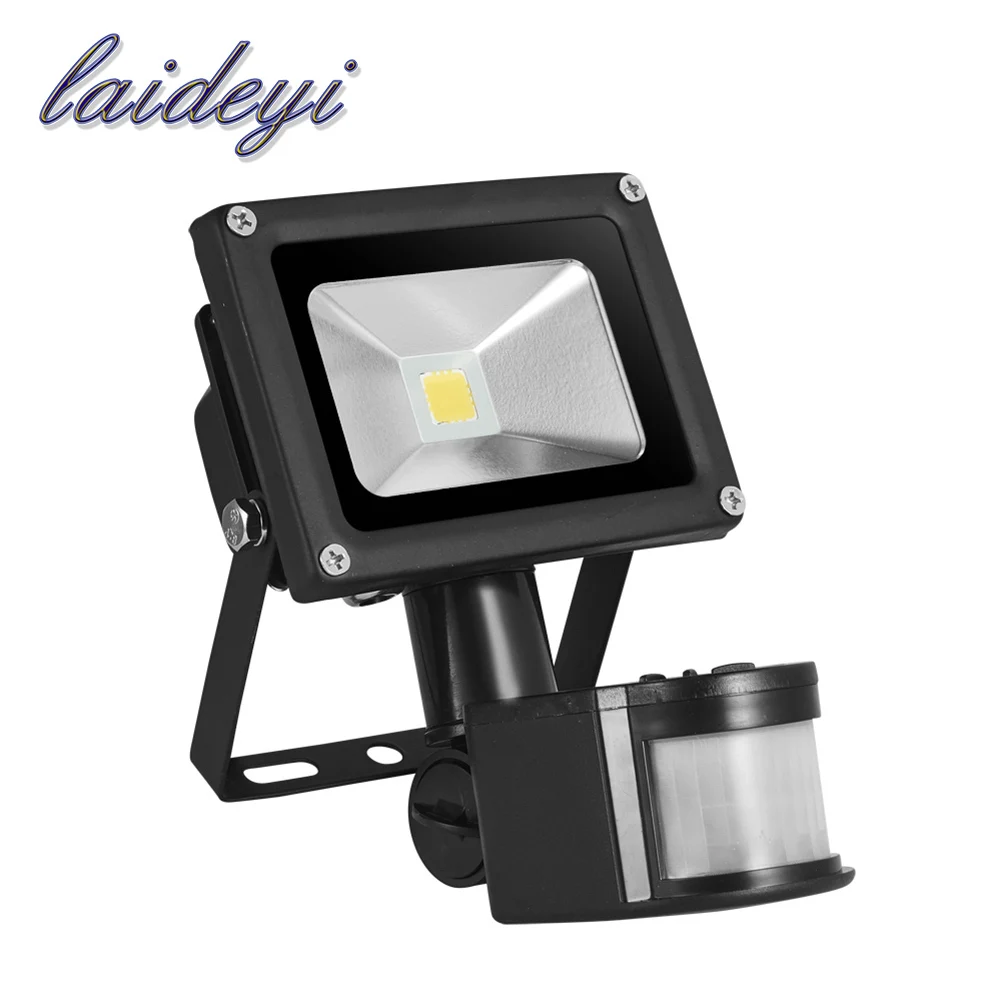 6pcs 10W led flood lights PIR motion sensor COB flood lights AC85 265V