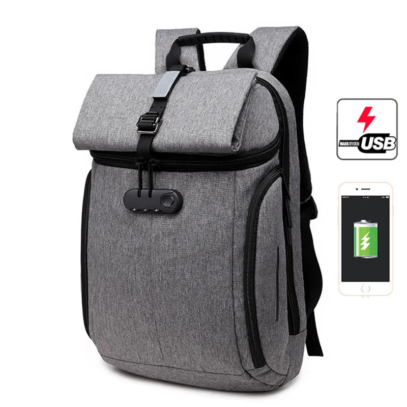 

Backpack Men Fashion Multifunctional anti theft backpack Laptop with usb charging waterproof Lock School Bag Travel