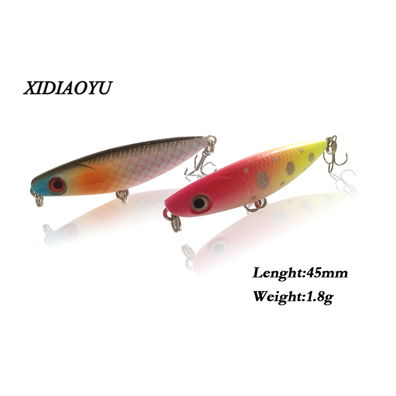 

XIDIAOYU new fishing lure floating top water pencil 4.5cm 1.8g hard bait artificial wobblers crank bait