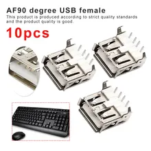 10 шт./компл. Тип Micro USB-A 5 контактный разъем Зарядное устройство крепление разъем PCB USB-A Тип