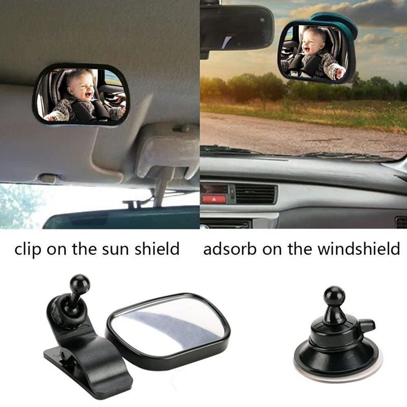 traseiro do carro, espelho do bebê, monitor