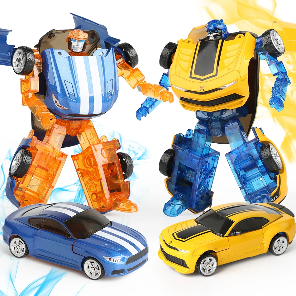 New Transformation Car Robot Action Figures Toys Metal Cars Model Deformation Robots Education Toys For Children Christmas Gifts