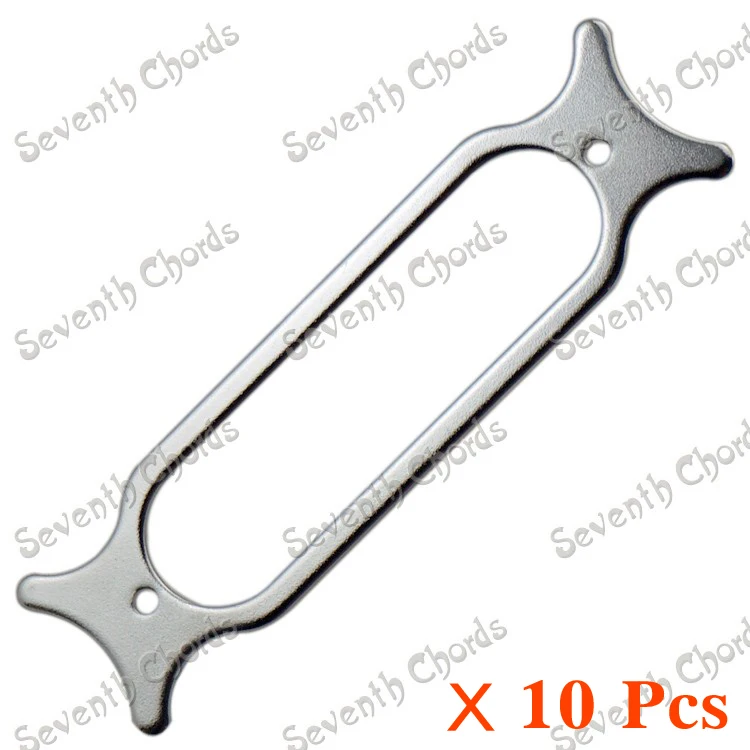 10 Pcs Chrome Single Coil Pickup Mounting Ring for Electric Guitar High