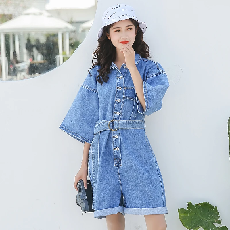 New 2018 Summer Playsuits Women Shorts Fashion Short Casual Jumpsuits Jeans Women Jumpsuit Denim Overalls Short Rompers