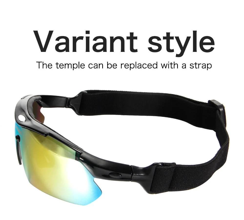 Myopic Cycling Sunglasses Polarized Changeable 5 Lens UV Protection