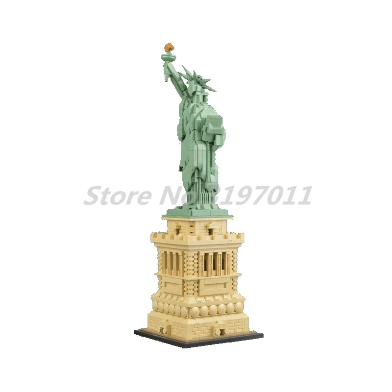 

Mini Architecture City Series 17011 Building Block Statue of Liberty Figure Model 21042 DIY Toys For Children Christmas Gifts