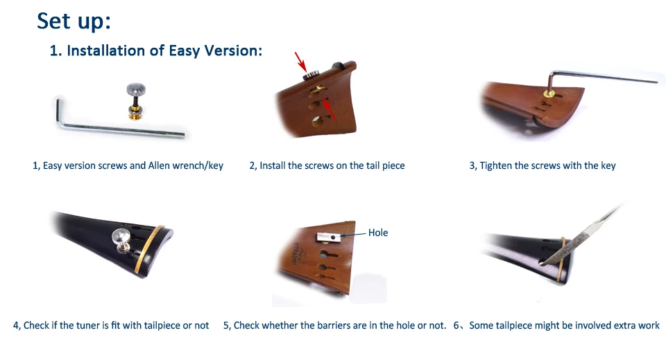 STRADPET скрипка встроенный титановый тонкий тюнер набор для шаровой струны, скрипка и аксессуары для виолончели