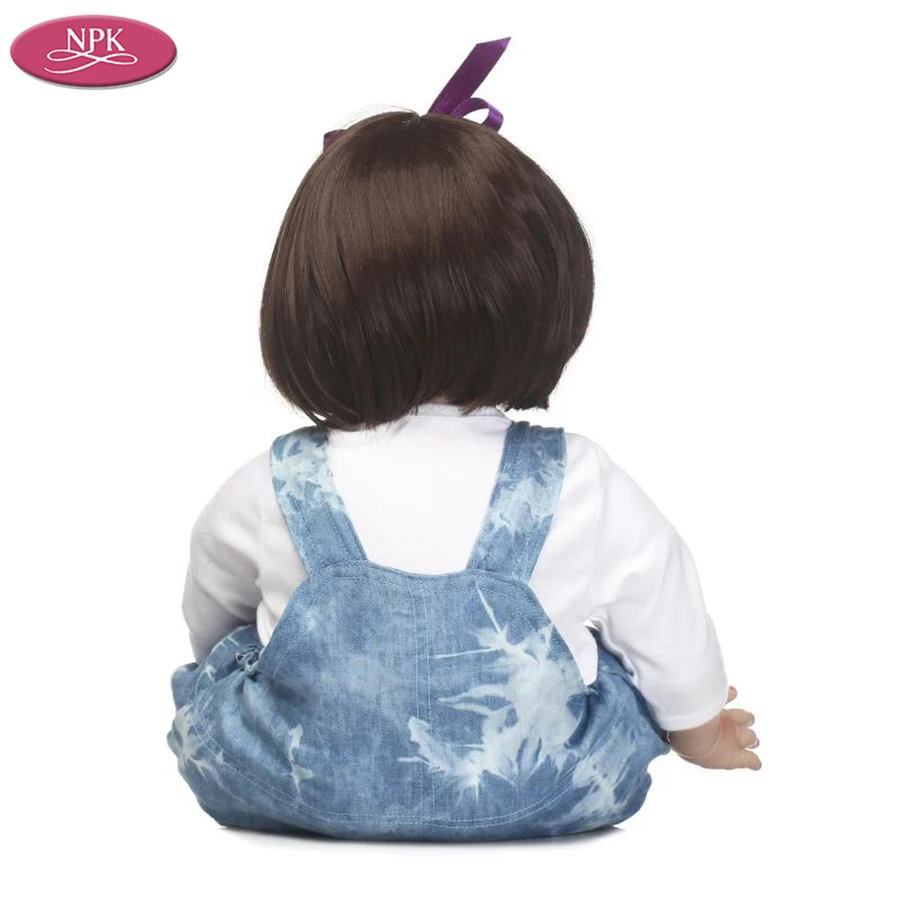 NPK младенец получивший новую жизнь девушка силиконовые куклы развивающие игрушки 58 см Реалистичная принцесса Реалистичная малыш Модная Кукла Menina