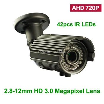 

Lihmsek Top Quality 1.0 MP 720P Low Lux AHD Camera 2.8-12mm Vari-focal lens 1200TVL Outdoor Bullet CCTV Security Camera