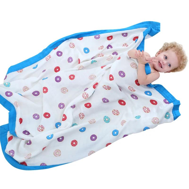 Bamboo Fiber Cotton Baby Muslin Swaddle For Infant Baby Bedding Sheet