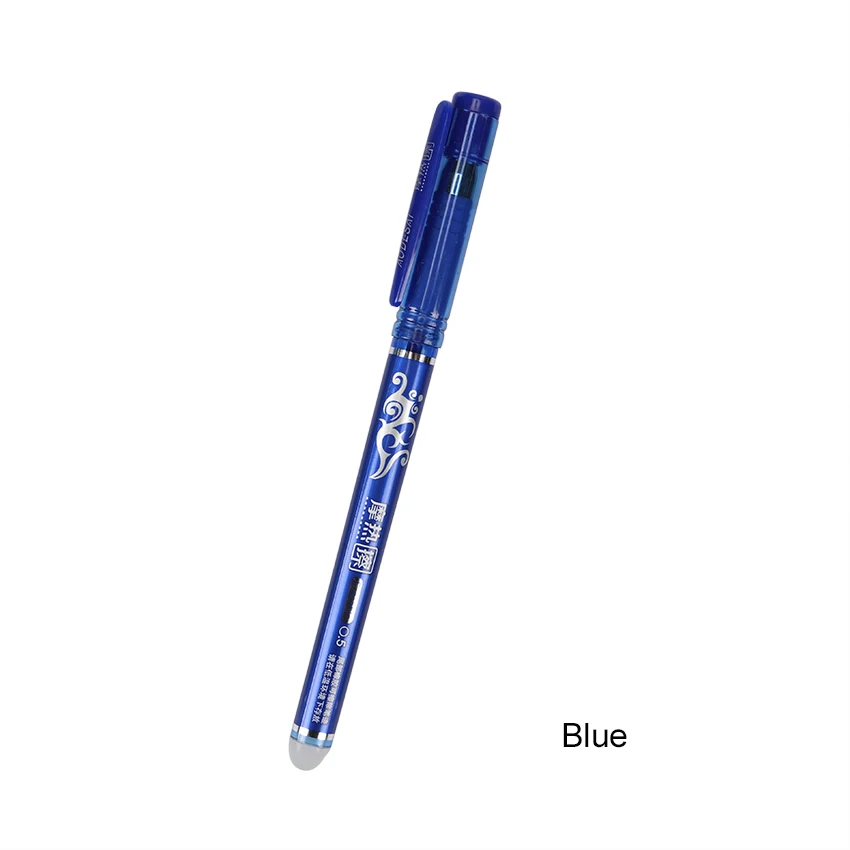 0,5 мм стержень ручки со стираемыми чернилами синего цвета с черными чернилами пополнения чернил Волшебная гелевая ручка для офиса письменные принадлежности студенческий экзамен запасные унисекс - Цвет: Blue