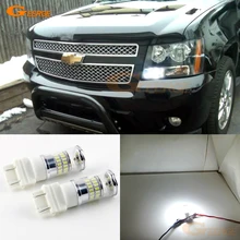 Для Chevrolet Tahoe 2007- дневной ходовой светильник s отличный ультра яркий белый отражатель 3157 светодиодный светильник дневного света DRL светильник