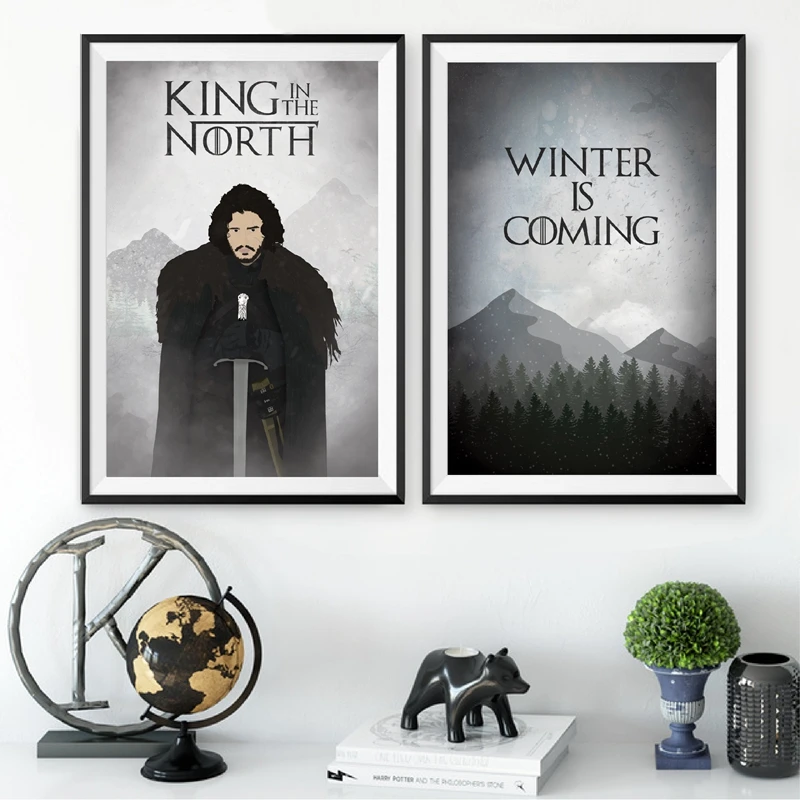 

Game of Thrones Posters and Prints Classic Movie King in the North Canvas Painting Wall Pictures for Living Room Home Decor