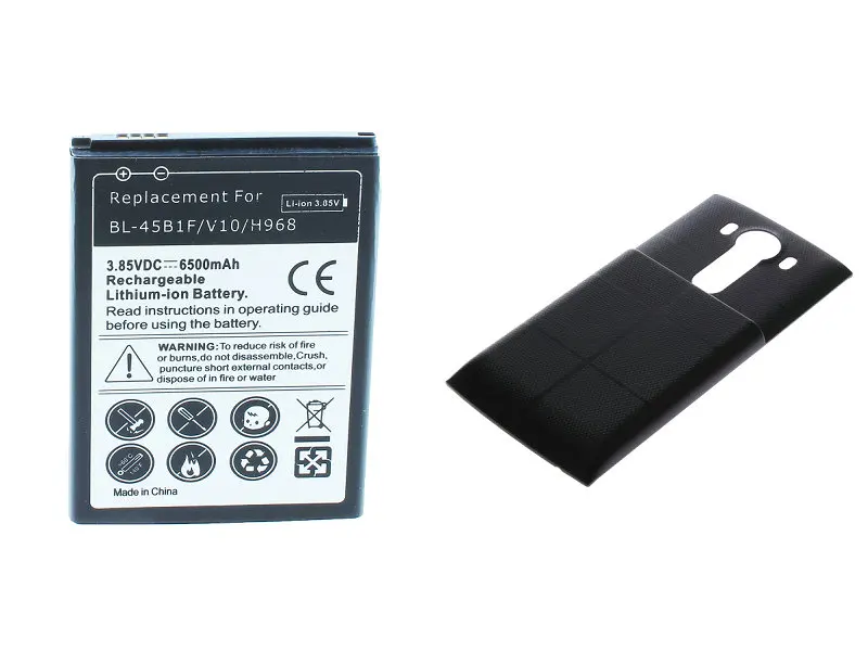 imágenes para 6500 mAh Reemplazo Amplió La Batería Para LG V10 BL-45B1F H901 VS990 H960A LS992 H968 H961N H900 + Cubierta de Color Negro caso imágenes para 6500 mAh Reemplazo Amplió La Batería Para LG V10 BL-45B1F H901 VS990 H960A LS992 H968 H961N H900 + Cubierta de Color Negro caso