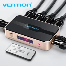 Vention HDMI Разветвитель переключатель 5 вход 1 выход HDMI коммутатор 5X1 3X1 для xbox 360 PS4/3 Smart Android HDTV 4K 5 портов HDMI адаптер